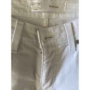 Levi's Signature‎ Gold White Mid-Rise Capris Sz 8 W 29 Very Good Condition